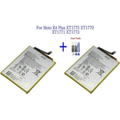 2x Replacement Battery 3000mAh HE50 For Motorola Moto E4 Plus XT1773 XT1775 XT1770 XT1771 XT1774 XT1776 + Tools adhesive sticker