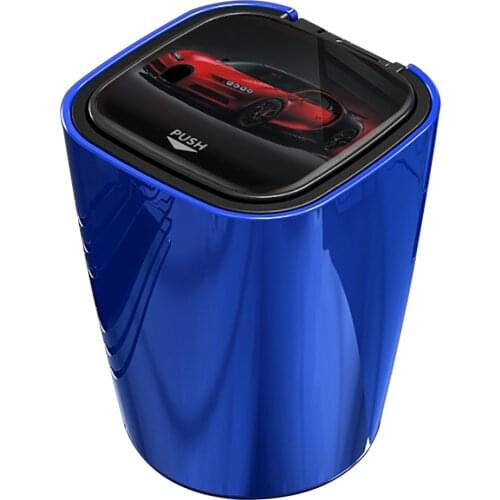 Car Ashtray Car Ashtray Portable Mini Trash Can Alloy Ash Tray Portable Mini Trash Can With Lid Aluminum Alloy Smokeless Ashtray