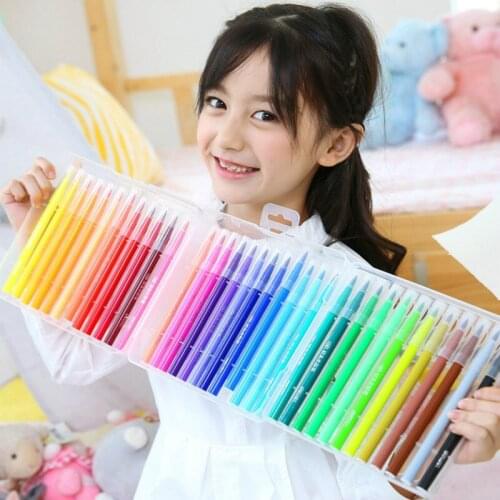 Deli Watercolor Marker Set Soft Head Washable Colored Pencil Large Capacity Watercolor Brush Painting Drawing Supplies