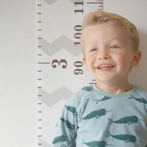 Kids Meter Wall Chart Hanging Height Growth Measuring Ruler Baby Nursery Decor QX2E