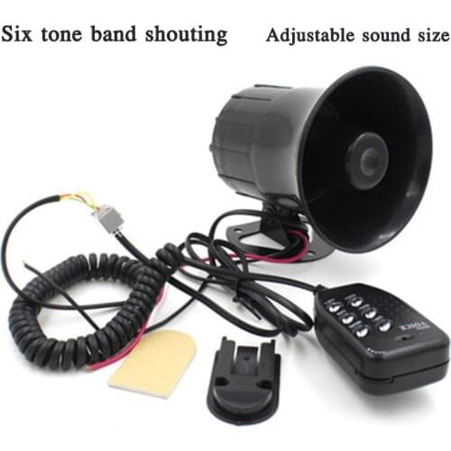 Loudspeaker Motorcycle Horn Tone Horn Speaker Car Megaphone Motorcycle Horn 12V Six Tone Megaphone Horn Alarm Speaker