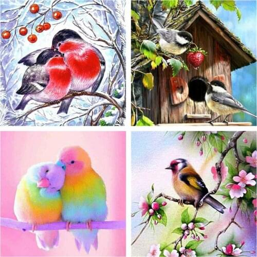 HUACAN 5d Diamond Painting Full Drill Square Animal DIY Diamond Embroidery Cross Stitch Bird Handicraft Home Art Decor