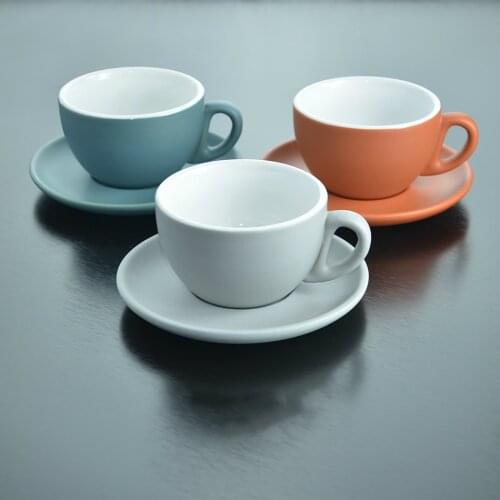 Simple Style Matting Italian Espresso Tasse Cup Saucer Sets Bardak Matt Oolong Tea Nespresso Latte Ceramic Coffee Cup