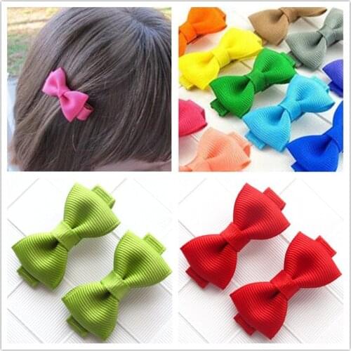 Mini ribbon bow baby girls kids hair clips bows accessories for children barrette hairpin hairgrip hairclip headwear headdress