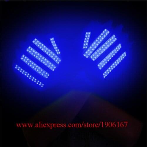Fashion LED Luminous Flashing Gloves Led Illuminate Party Gloves For DJ KTV Nightclub Bar Stage Show Christmas DJ KTV Gloves