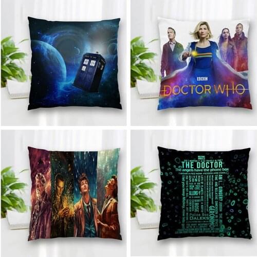 Custom Square Pillowcase Doctor Who Soft Pillow Cover Zippered More Size Two Sides DIY gift Pillowcase 35x35cm 60x60cm