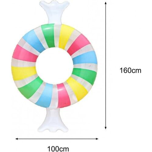 Inflatable Swim Ring Thicken Reusable PVC Portable Safe Adult Candy for Swimming Pool Party Decorations