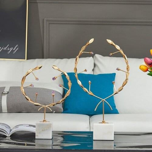 Home Desktop Ornaments European Home Creative Modern Metal Wreath Desktop Ornaments Office Art Ornaments Home Decoration