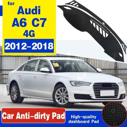 Car Inner Dashboard Cover Dash Mat Carpet Cushion Sun Shade Dash Board Pad For Audi A6 C7 2012 - 2018 4G Car Styling 2013 2014