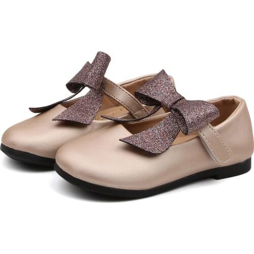 New Baby Girls Shoes Pu Leather Infant Kids Sandals For Children Princess Shoes Fashion Bow Little Girls Toddler Ballet Flats