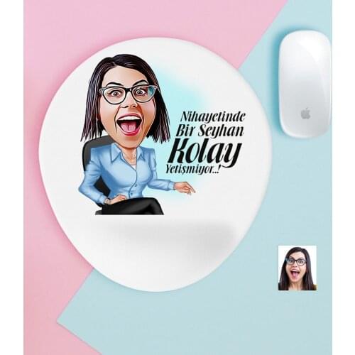 Personalized Women 'S Easy Grow Caricature Of Wrist Support Mouse Pad-2
