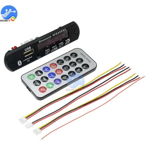 Bluetooth MP3 Decoder Board Car Wireless Stereo mp3 WMA USB TF Radio Player module with Remote Control FM radio function