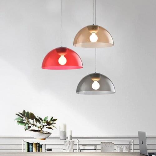 Macaron Pendant Lights Nordic Semicircular Acrylic Hanging Lamps Dining Room Furniture Bar Living Room Decor Modern Chandeliers