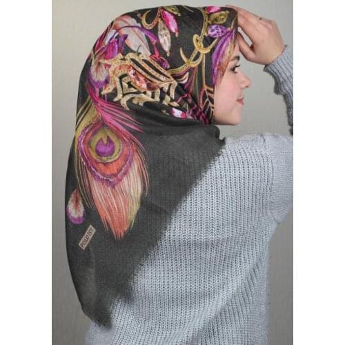 POLOİST SHİNE PATTERNED SILVERY LINEN SCARF-DESEN-23-RENK-08