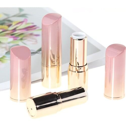 Empty Pink Gold Lips Balm Cream Tube Gradient Handmade Beauty Sex Lip Rouge Protector Lipstick Refillable Containers 20pcs/lot
