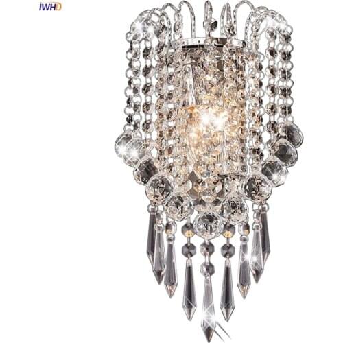 Nordic Luxurious Crystal Wall Lamp Modern Mirror Light Wandlamp LED Wall Lights Bedroom Light For Home Living Room Decoration