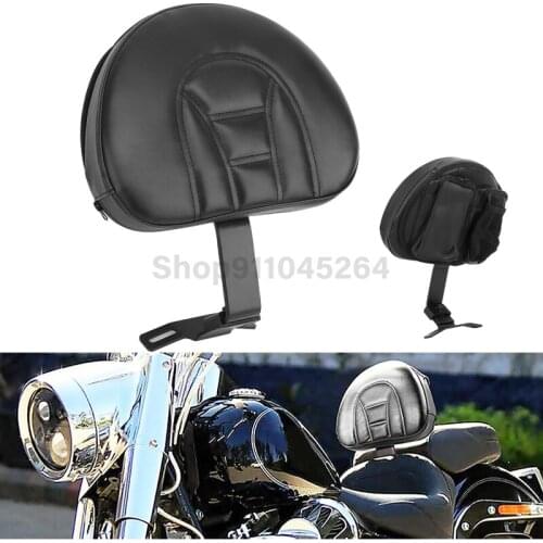 Motorcycle Driver Rider Detachable Sissy Bar Backrest W/ Leather Fit For Harley Fatboy Heritage Softail 2007-2017