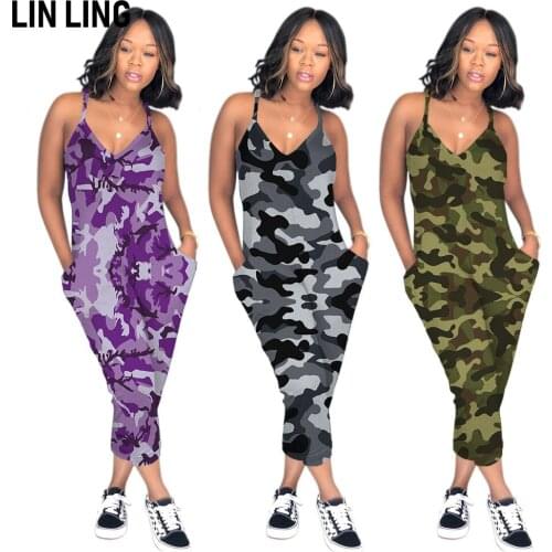 LINLING Camouflage Printing Loose Clothes Sleeveless V-neck Loose Fashion 2021 Spring Leisure Chic Hot One Club