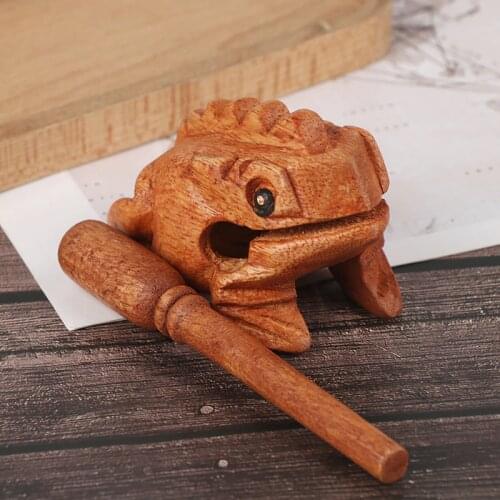 Animal Money Frog Clackers Kids Musical Instrument Percussion Toy Gift Children Toys Gift Wooden Lucky Frog Toy