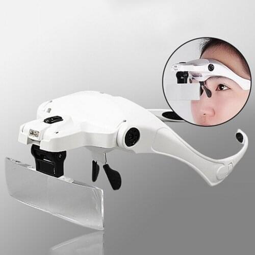 1PC Graft Eyelash Frame Headband Eye Magnification Magnifying Glasses With LED Light For Beauty Tattoo