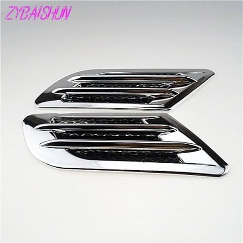 2 pieces/set. Car Side Vent Air Fender Admission Stickers Decor for Mercedes-Benz all class A B C E S G M ML CL CLK CLS GL GLK