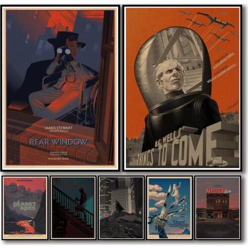 35 Designs Laurent Durieux Art Work Kraftpaper Movie Poster Home Decal Art Painting Funny Wall Sticker for Coffee House Bar 2