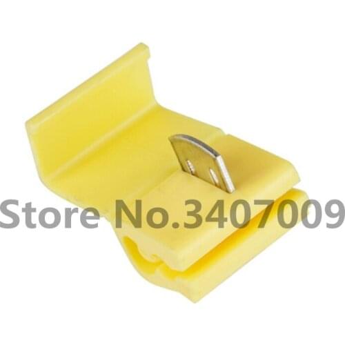 50Pcs Yellow 4-6mm Scotch Lock Crimp Terminals Electrical Cable Connectors Fast Quick Splice Lock Wire Terminals Crimp