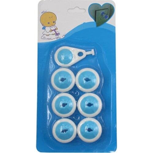 6pcs Child Electric Socket Protection Case European Euro Security Outlet Plug Two Phase Safe Lock Cover Baby Kids Safety