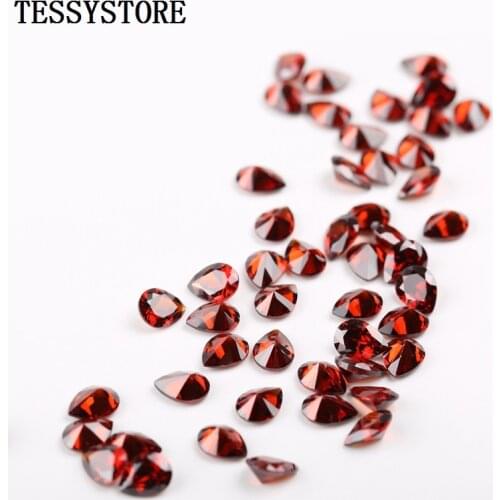 6x8mm Pear Shape Cubic Zirconia Gem Artificial Colored Cut Gem Super Shiny Crystal Zircon For Jewelry Making