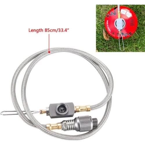 Stainless Braided Propane Hose Adapter Buddy Heater 1 Lb To 20 Lb Converter For Type 1 LP Tank Portable Grill Camp Stove