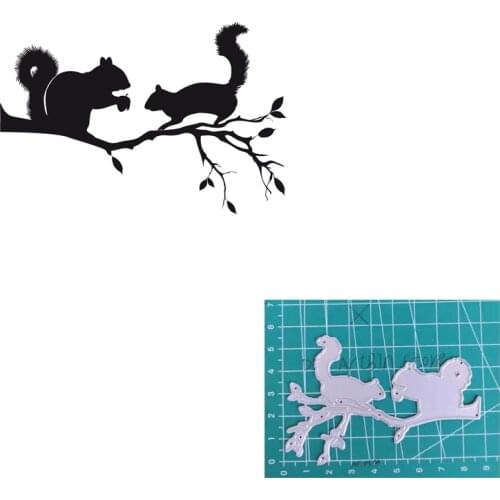 Squirrel Cutting Dies Cut Die Mold DIY Stencil Scrapbooking Album Paper Cards Making Decorative Crafts Embossing Dies