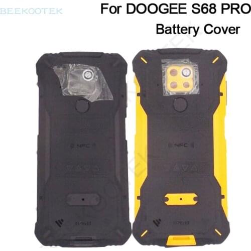 New Original Phone Back Cover Battery Case+Loudspeaker+Fingerprint+MIC+Power Cable+Receiver Replacement For Doogee S68 Pro Phone