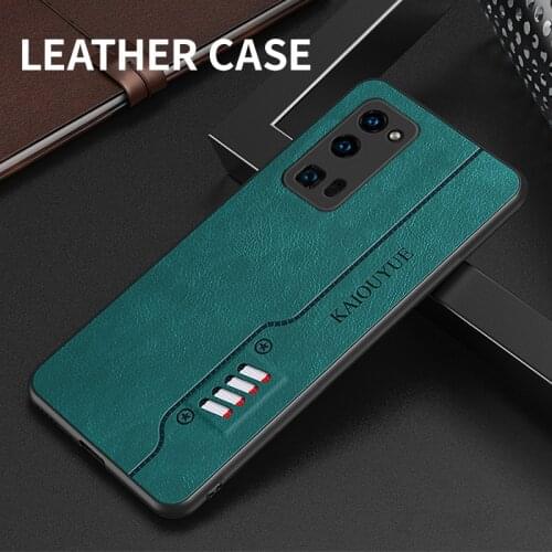 Luxury Business Camera Lens Protection Silicone PU Leather Phone Case For Huawei Honor 30 Pro Plus 30S Lite 9X MAX Back Cover