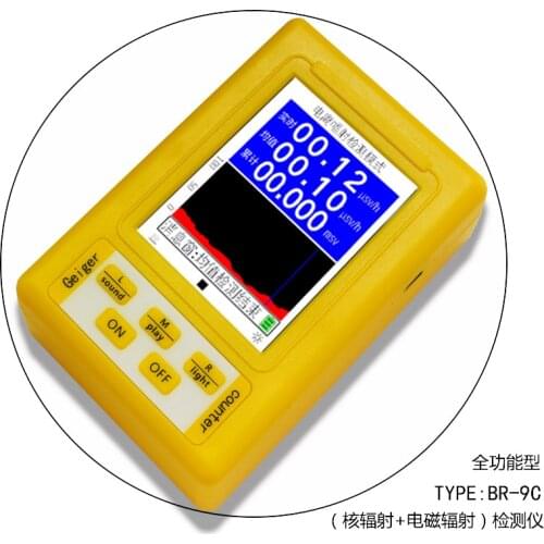 Nuclear radiation detector, Geiger counter, electromagnetic radiation detector