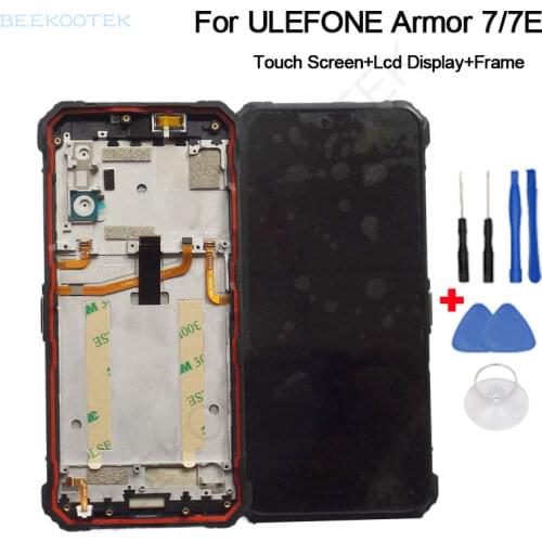New Original Ulefone Armor 7,Armor 7E LCD Display and Touch Screen+ Front Frame Assembly For Ulefone Armor 7E Phone With Tools