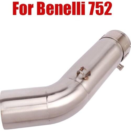 For Benelli 752 752S BJ750GS Motorcycle Middle Mid Pipe Escape Link Tube Modified Exhaust Connect Section Slip On 51mm
