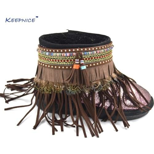 Barefoot Sandals Boho Anklet Hippie Style Anklet Bracelets Gypsy Barefoot Tornozeleira Pulseras Tobilleras Leather Tassel Anklet