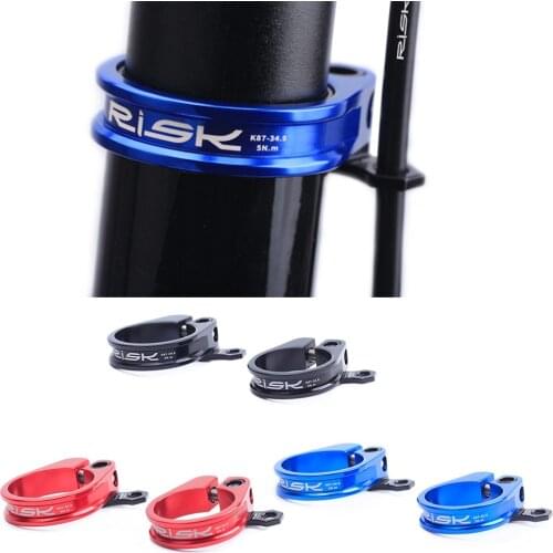 Lightweight Alloy Bike Seatpost Clamp Clip Mountain Cable Holder Tie Guide