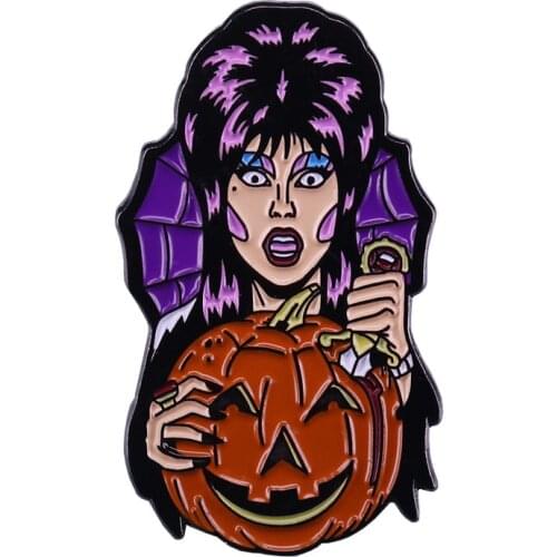 LT464 Halloween Witch Collection Enamel Lapel Pin Badge Pins Hats Clothes Backpack Decoration Jewelry Accessories Friends Gifts