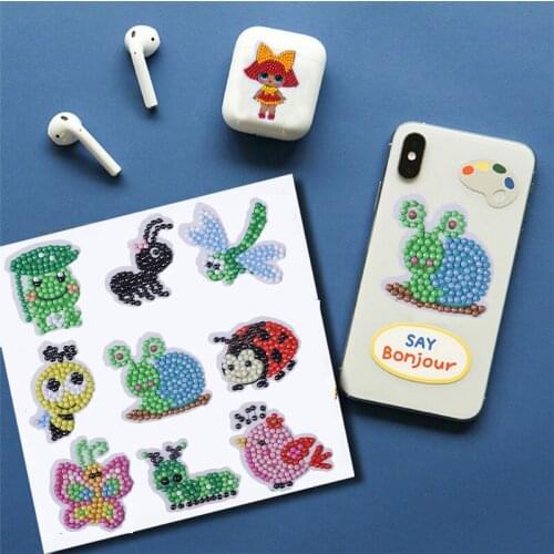 Frog Snail DIY Diamond Painting Kits for Kids Cartoon Animals Stick Paint With Diamonds By Numbers Tools Easy 5D Mosaic Stickers