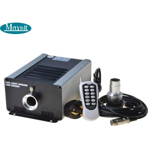 Maykit Fibre Optic Light Generator With Twinkle Wheel 20w White Remote Controller Without Noise 4 DMX Channel
