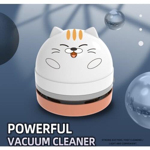 Cute Desk Portable Desktop Cleaner Mini Desk Vacuum Cleaner For School Classroom School Office Keyboard Desktop Cleaning