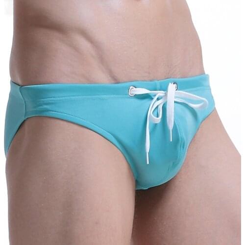 Men Swim Trunks Low Waist Swimming Men Briefs Swimwear Boxers Solid Beach Surf Vacation Shorts Pool Party Swimsuit A50