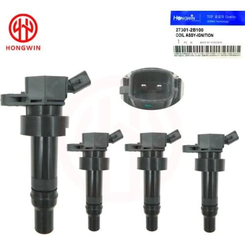 Set of 4 Ignition Coil 27301-2B100 For Hyundai Accent Veloste KIA Rio Soul 2012-2014 1.6L 27301-2B100 27301 2B100 273012B100