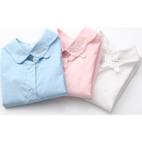Toddler Blouse High Quality Girls Cotton Lapel Short-Sleeved Shirt Kids Clothes