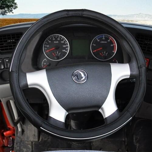Genuine Leather Steering Wheel Covers for Car Bus Truck 36 38 40 42 45 47 50cm Diameter Auto Steering-wheel cover