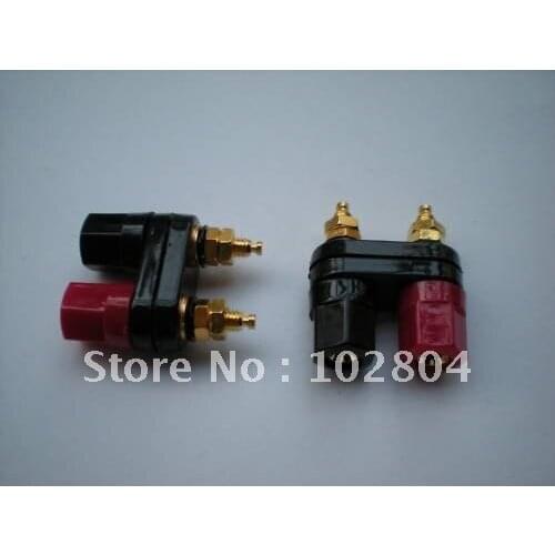 Banana Jack Gold Plated Dual Insulated Binding Post 41x34mm 6 pcs per Lot