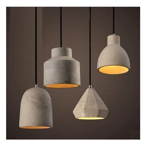 Nordic Loft Style Industrial Cement Droplight LED Vintage Pendant Light Fixtures For Dining Room Hanging Lamp Indoor Lighting