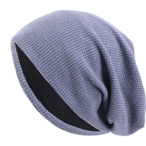 Skullies Beanies Men Winter Hat Stretchy Knitted Hats For Men Winter Beanie Hat Gorro Cotton Warm Brimless Bonnet Mens Cap