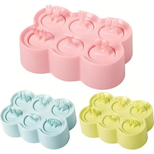 Silicone Ice Cream Mold Popsicle Molds DIY Homemade Dessert Freezer Fruit Juice Ice Pop Maker Mould with Sticks